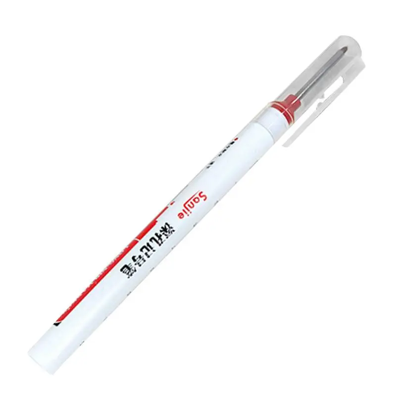 

Quick-Drying Marker Pens Industrial Permanent Markers With Clip Deep Reach Marker Pens For Carpentry Marking Electric Drilling