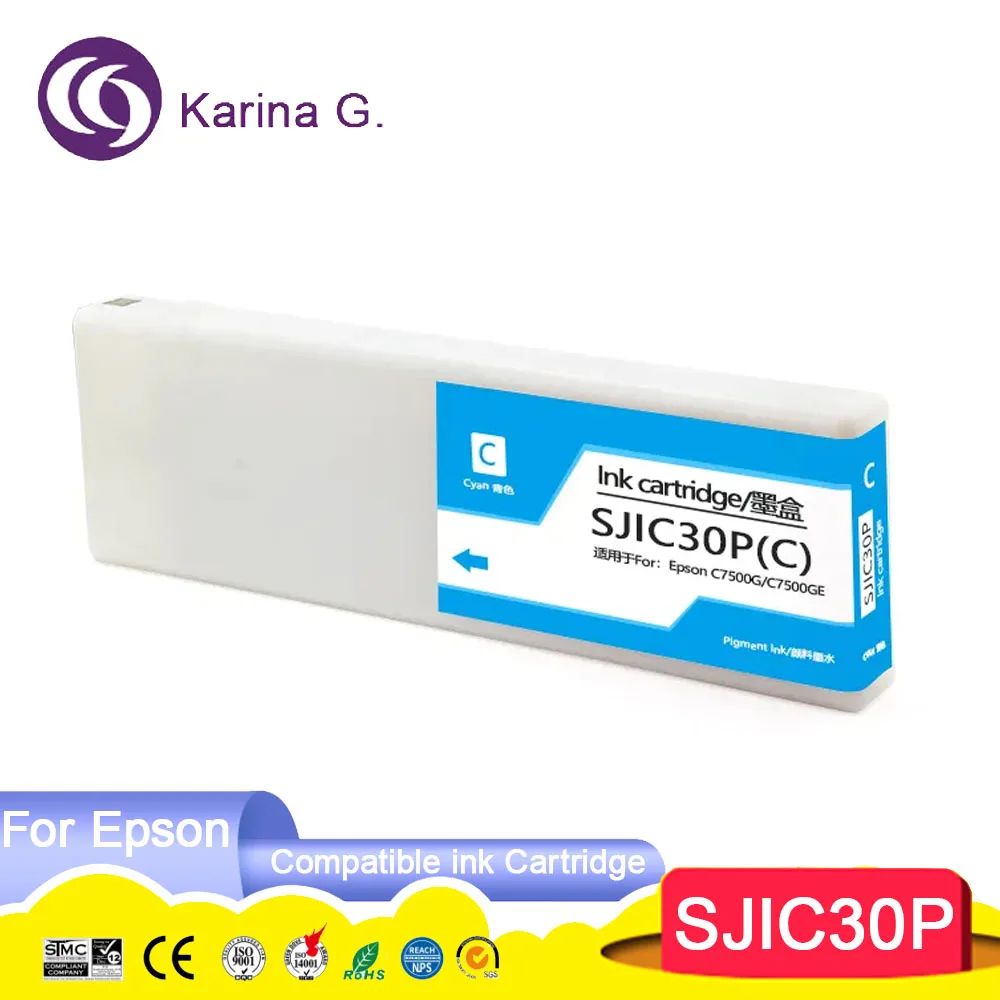 SJIC30 SJIC30P Compatible ink cartridges For ColorWorks C7500G/C7500GE Color La