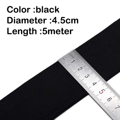 5Meters Sewing Elastic Band Heavy Stretch High Elasticity Knit Elastic Band for Sewing Waistband Elastic White black 10-60MM - Image 20