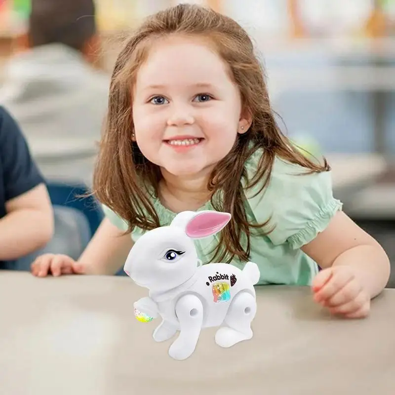 Kids Interactive Rabbit Toys Electronic Interactive Toy Cute Rabbit Glow Light Up Musical Toy Gifts For Kids