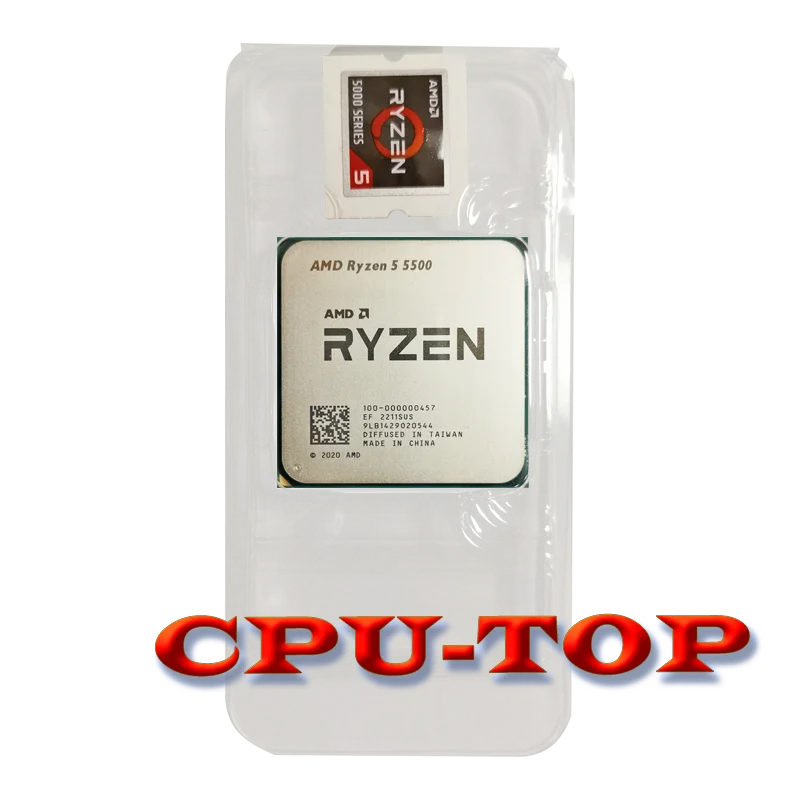 most powerful processor New AMD Ryzen 5 5500 R5 5500 3.6 GHz 6-Core 12-Thread CPU Processor 7NM L3=16M 100-000000457 Socket AM4 No Fan cpu computer