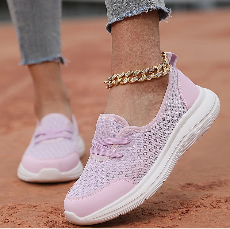 Frauen Sneaker 2025, Neue Frau Schuhe Leichte Herbst Turnschuhe Mesh Casual Sport Zapatillas De Mujer Weiß Schuhe Frauen – Detail 2