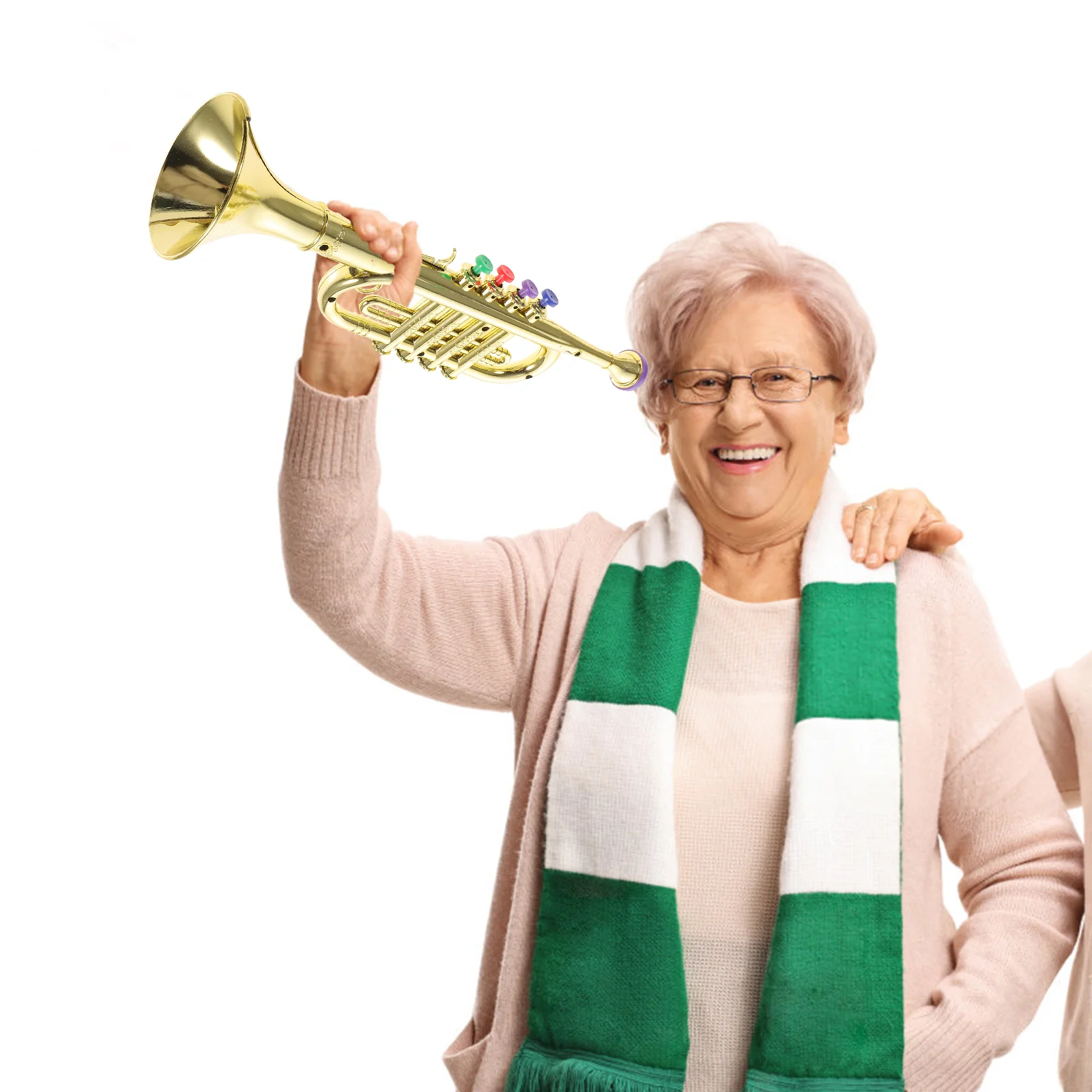 1pc Creative Trumpet Trumpet with Color Buttons Portable for Toddlers Children Kids Beginners