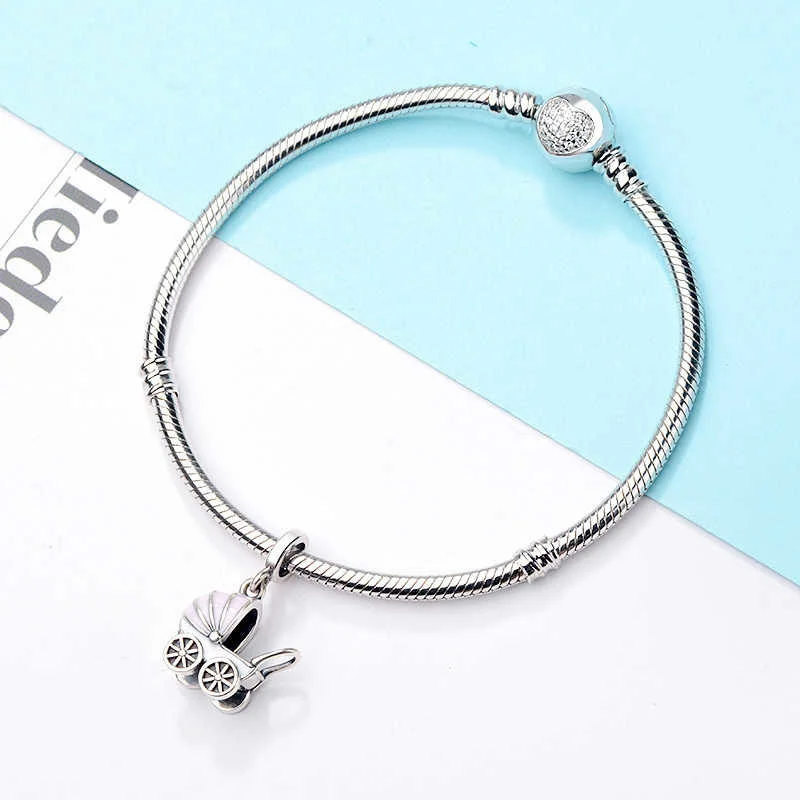 Fine Diy Beads Baby Boy and Girl Carriage Charms Collection Silver Color 925 Fit Authentic European Bracelet Jewelry Gift gucci ring