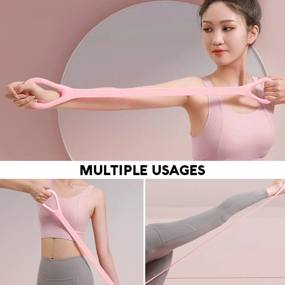 8-shaped Fitness Workout Resistance Band Arm Back Shoulder Exercise Elastic Training Band Yoga Pilate Physical Therapy Equipment