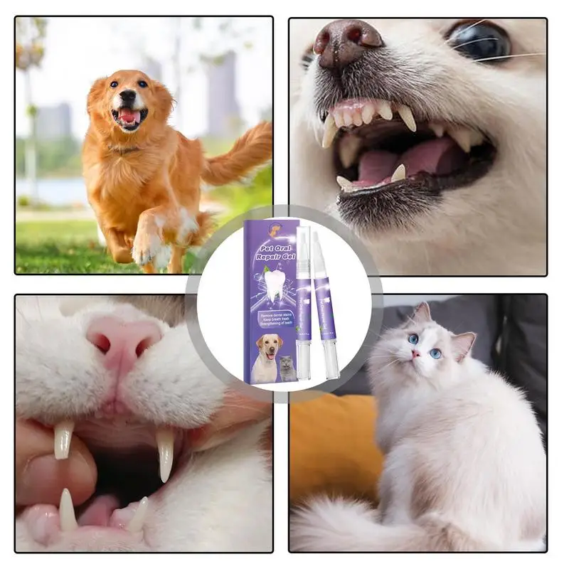 Dog Cat Pet Teeth Cleaning Pen 1/2/3PCS Brightening Grooming Toothbrush Dental Calculus Safe Tartar Remove Tool Mouth Fresh dog dental gel