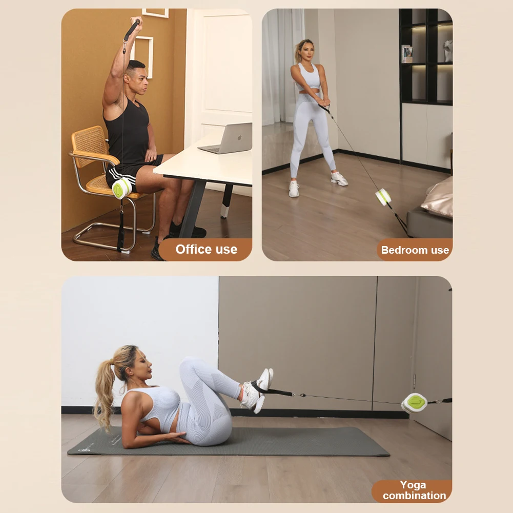 Dumbbell Rowing Machine Adjustable Resistance Fitness Power Pump Portable Arm Strength Training Equipment Grip Home Gym
