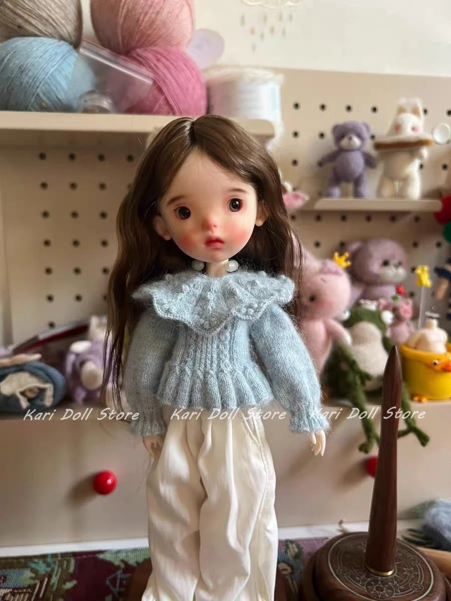 2026 카리 인형 천연 모헤어 헤어 센터파트 숄 가발 랜다즈 랜두두 인형용 16cm 머리둘레