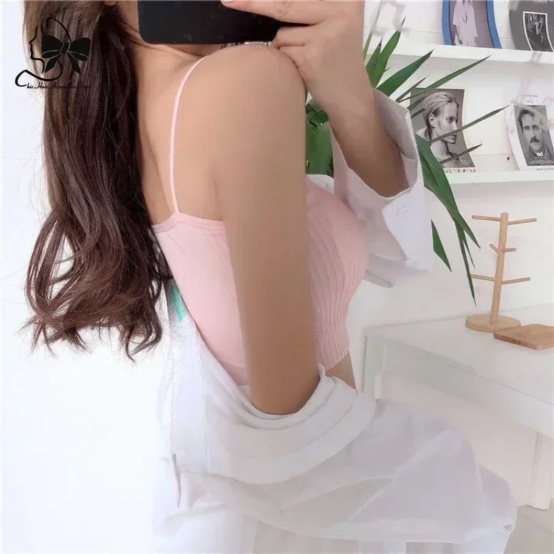 New Fashion Sexy Top Cotton Underwear Tube Top Bra Ladies Thread Bra Comfort Up Women Sports Female Crop Sexy Lingerie