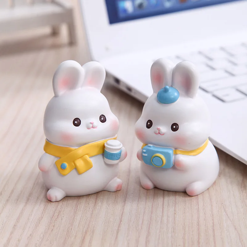 

Table decoration idyllic cartoon mood control bunny decoration home office desk beautiful decorations