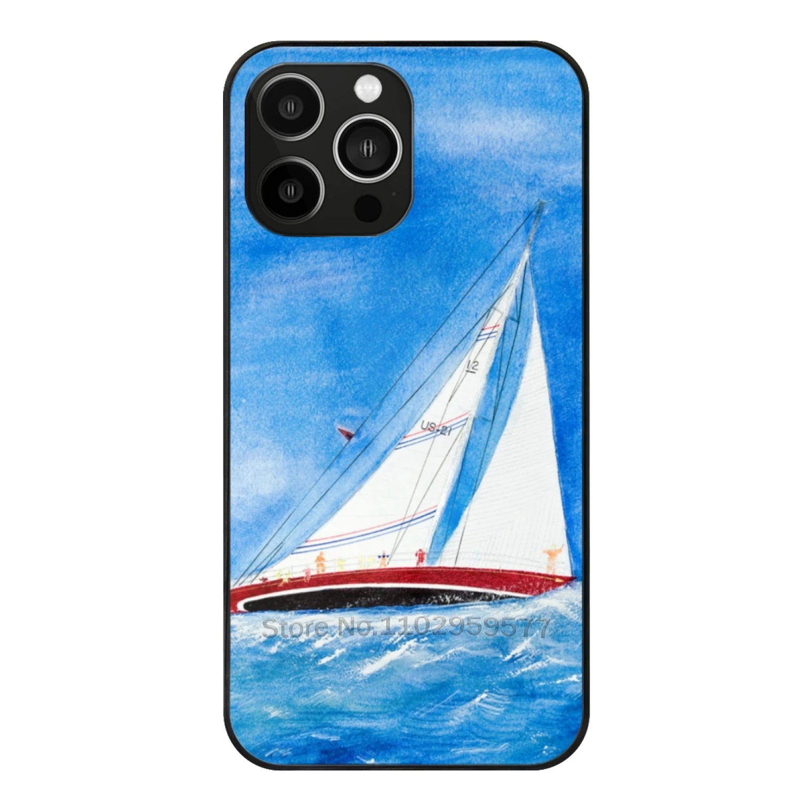 

Sail Away Iphone Case Tempered Glass Case For Iphone 11 12 13 14 15 Pro Max Mini 7 8 X Xr Xs Plus Phone Cover Sailing