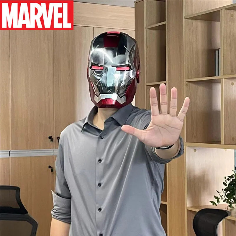 

В наличии AUTOKING Marvel MK5 2,0 Обновление 1/1 шлем Iron Man MK5 носимый и деформируемый английский Голосовое управление светодиодное многофункциональное управление