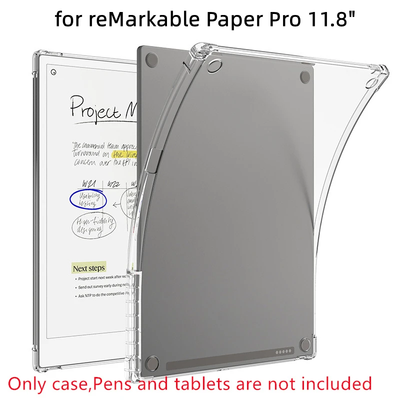 Transparent TPU Protective Case with Pen Slot - Soft Cover
