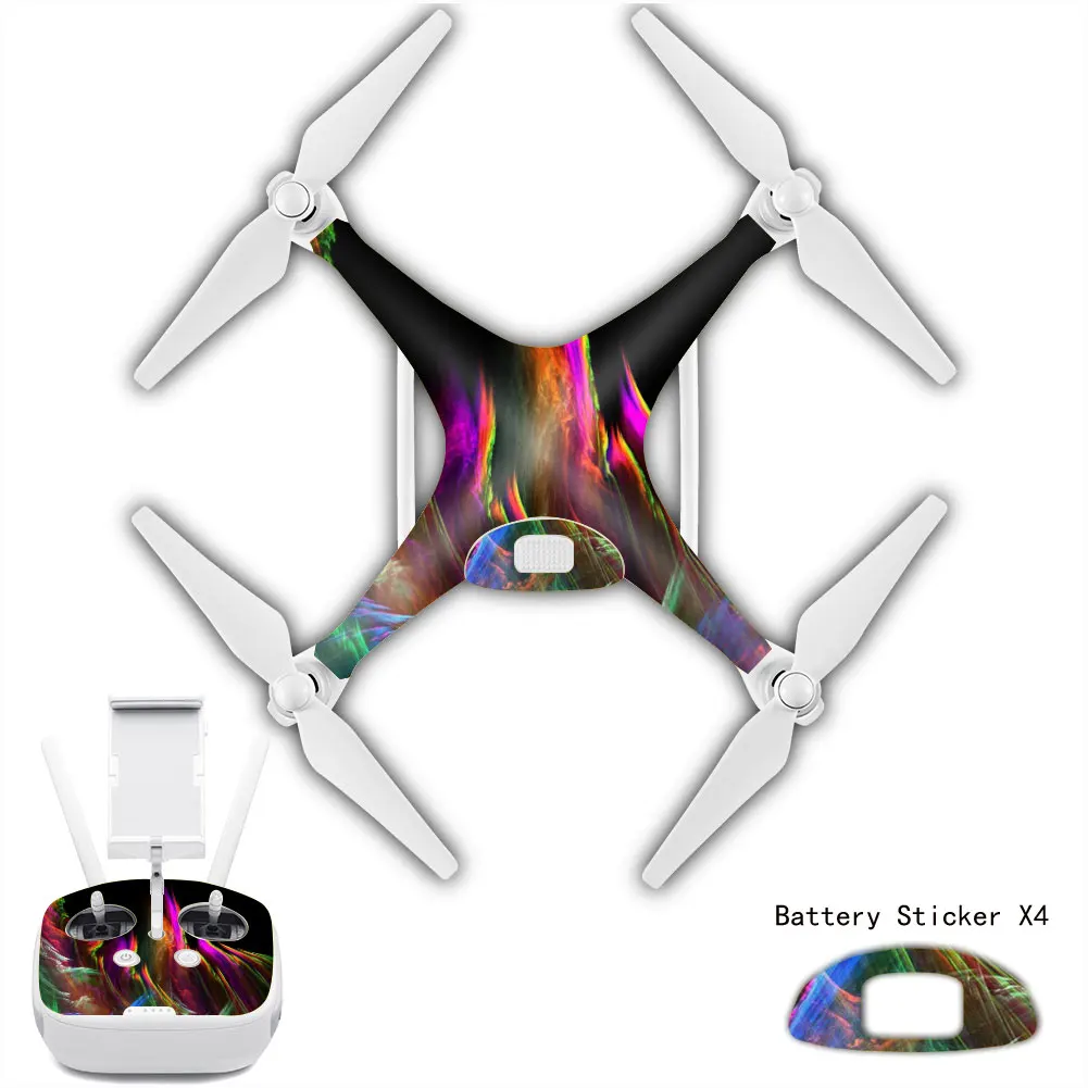 Drone Decals Waterproof Skin Protective PVC Stickers Drone Body Arm Remote Control Protector for DJI Phantom 4 Accessories 