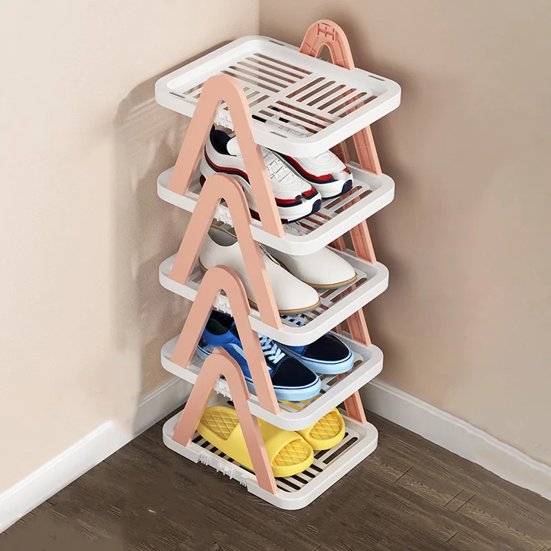 

Plastic Shoe Rack Space Saving Shoe Shelf Multilayer Wall Corner Shoe Organizer Adjustable Shoe Cabinet Home Storage Racks
