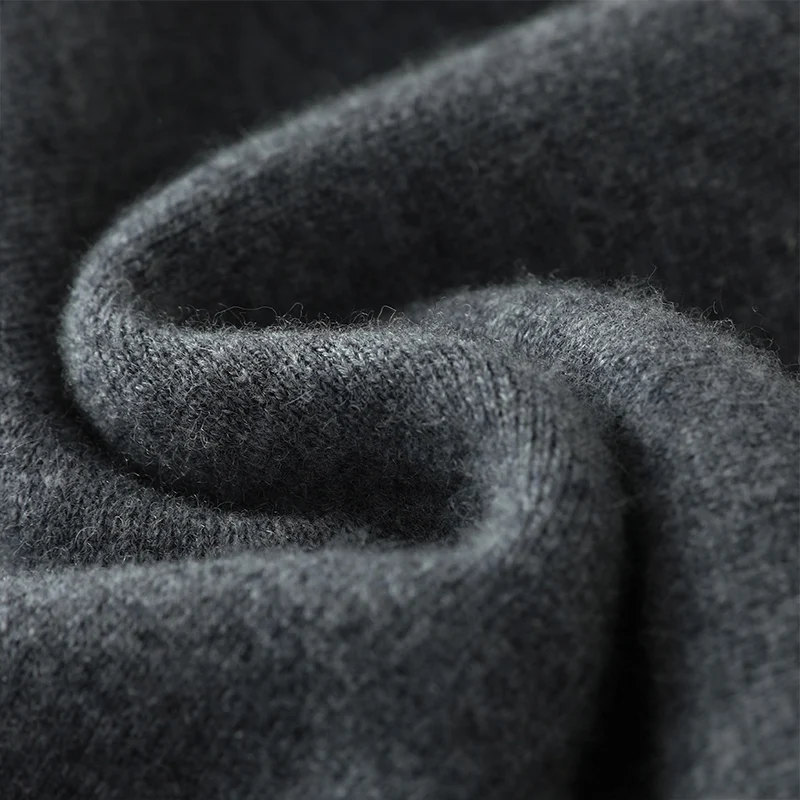 ATTYYWS High end new knitted cardigan men's 100% pure cashmere sweater long sleeved business jacket men's lapel cashmere sweater 5