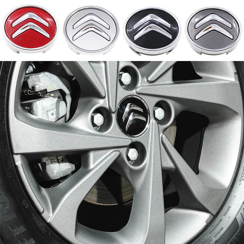 4pcs 3D 60mm Citroen logo car emblem Wheel Center Hub Cap auto Rim refit dust-proof badge covers sticker styling accessories