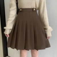 Jk Large Size Double Pocket Medium and Long Pleated Skirt Girl Summer High Waist A-line College Versatile Age-reducing Skirts - Image 5