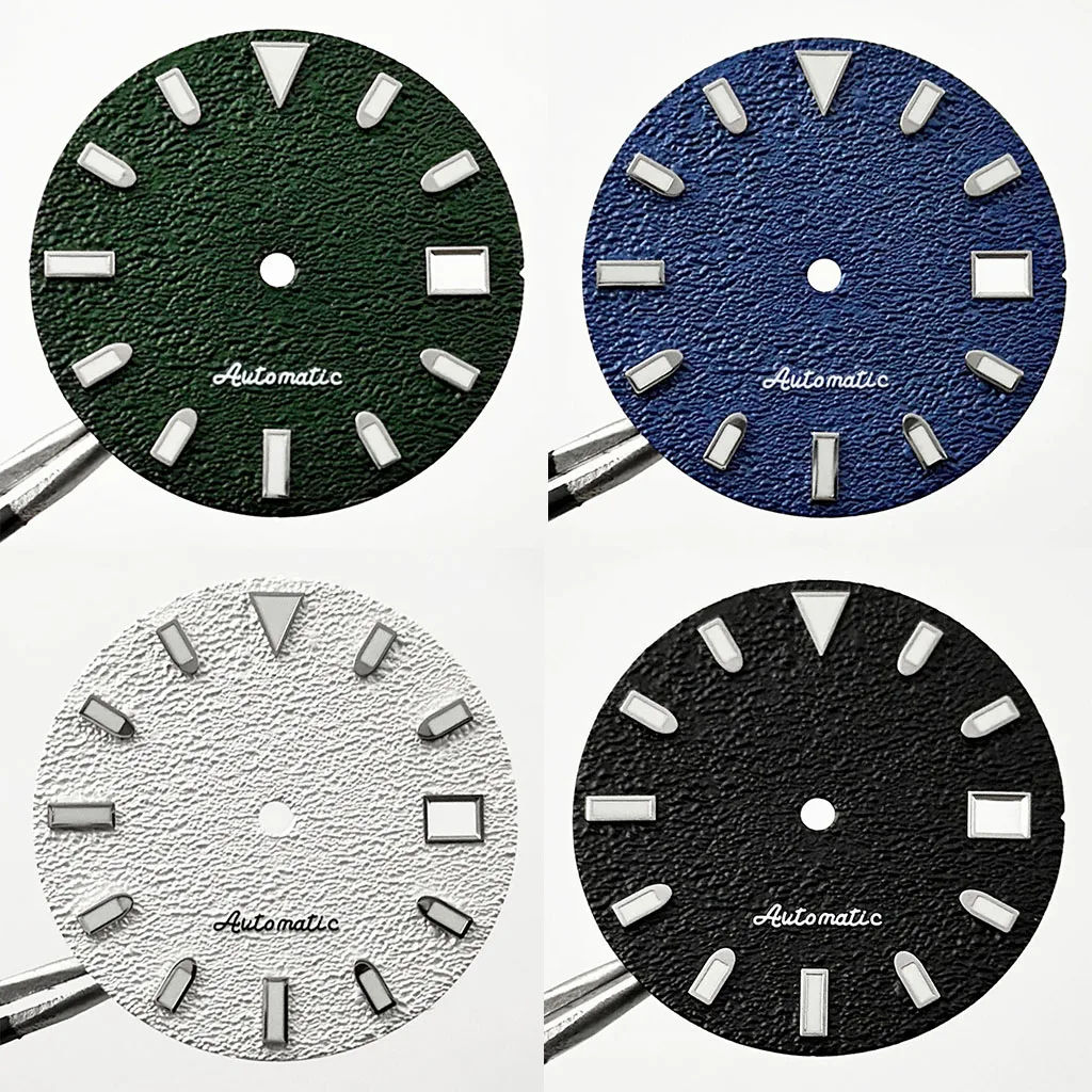 29mm NH35 Black White Blue Green Watch Dial for NH35A 4R35 Movement Top Watch Faces Replacement Parts watch dial accessories watch face accessories clock movement parts