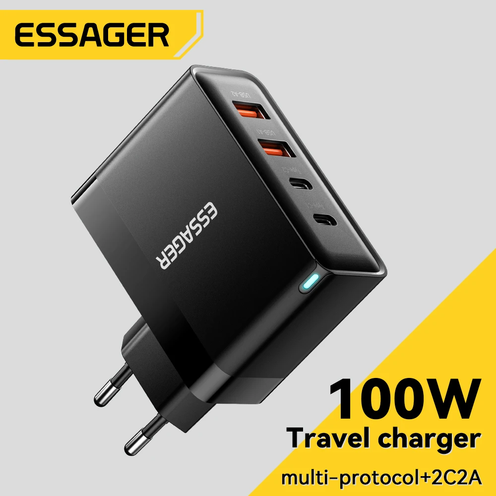 Essager-usb tipo c Carregador Rápido Carregador de Telefone Carga Rápida 4.0 3.0 100w 65w Pd3.0 Macbook Laptop Smartphone