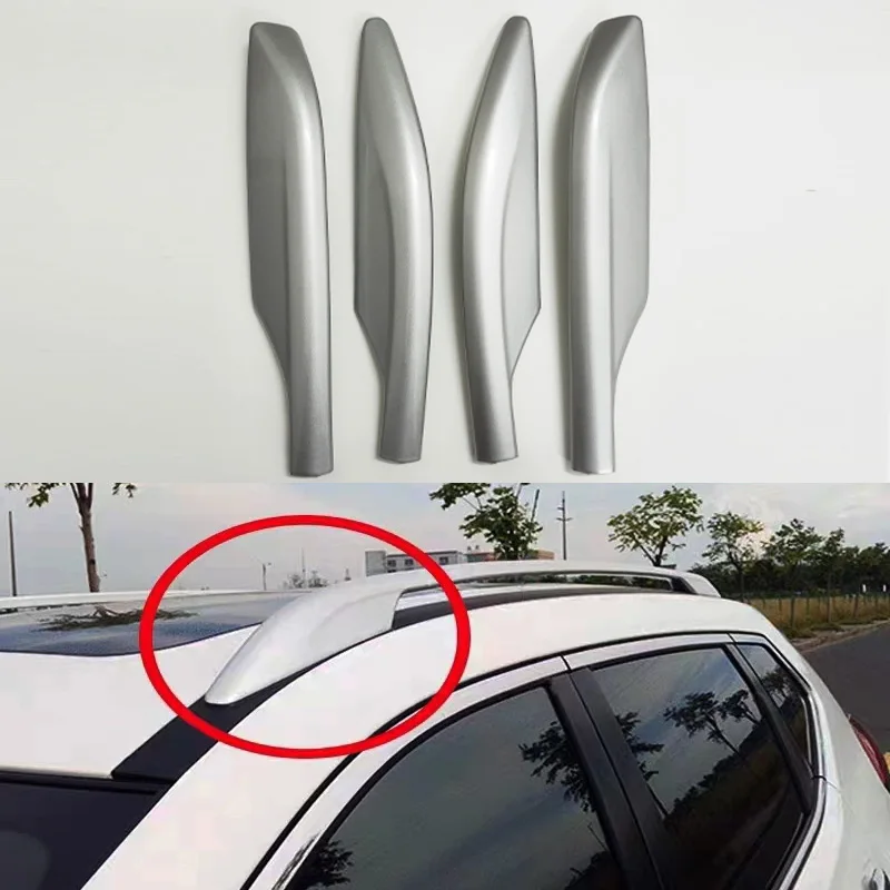Roof Rack Luggage Rack Bar Rail End Cover Shell Cap Trim For NISSAN X-TRAIL X trail Rogue T32 2014- car exterior parts