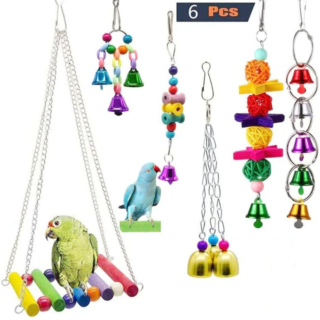 Ensemble de jouets en bois pour oiseaux de compagnie 10 pi ces ensemble de jouets combin