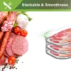 Meat Container for Fridge Bacon Lunch Meat Container for Refrigerator Meal Prep Containers Stackable Food Storage Boxes with Lid 3