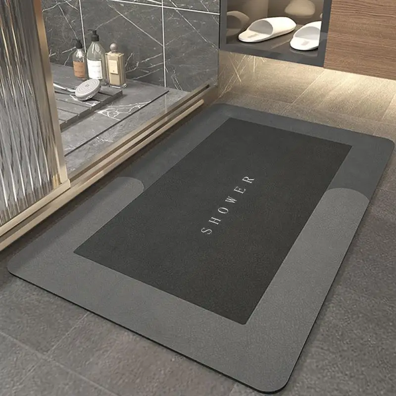 Super Absorbent Bath Mat Quick Drying Bathroom Rug Nonslip Entrance