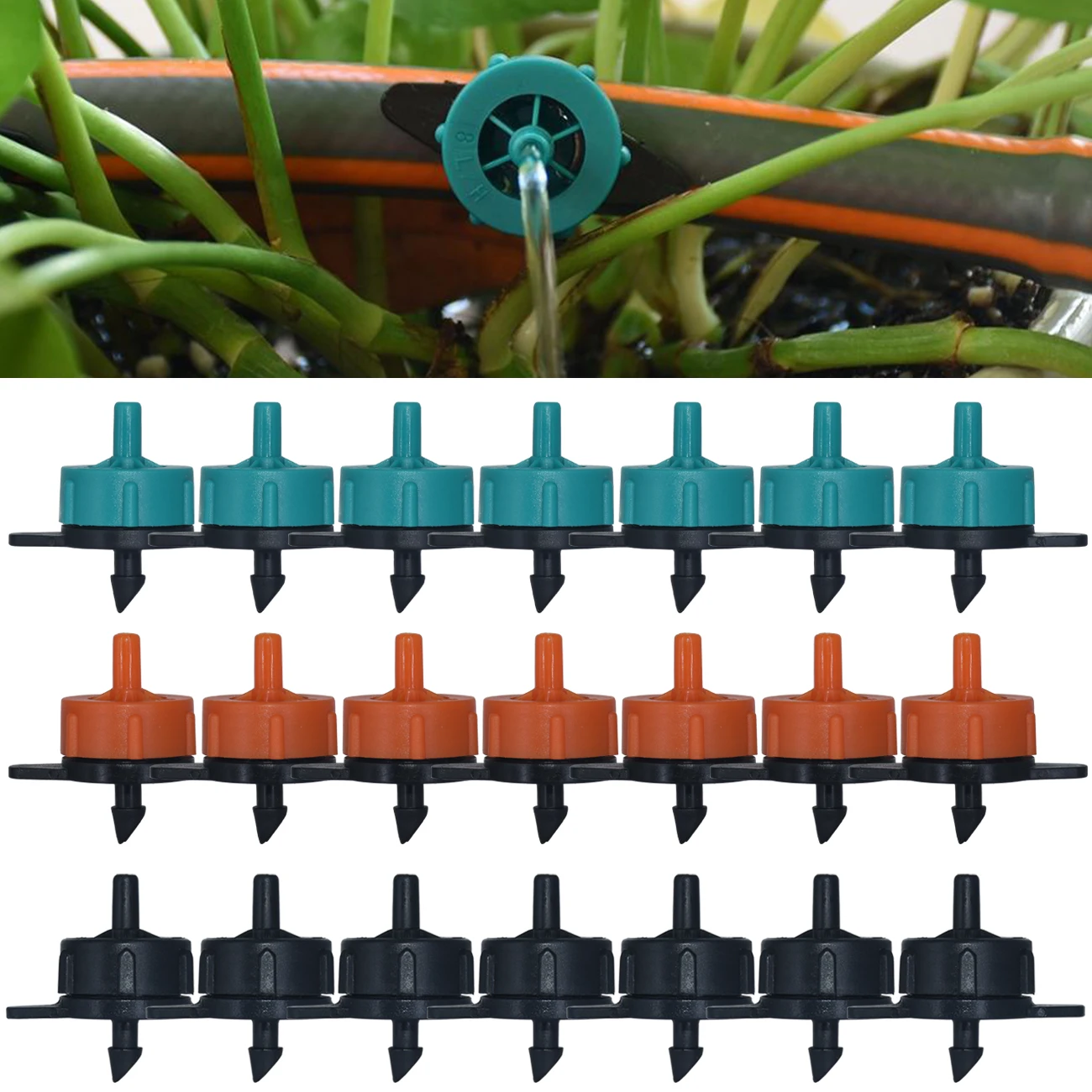 100 Emisores De Goteo Compensadores De Presión - Riego Por Goteo 4 L/h, Para Manguera 4/7 - Perfectos Para Jardines, Invernaderos Y Macetas
