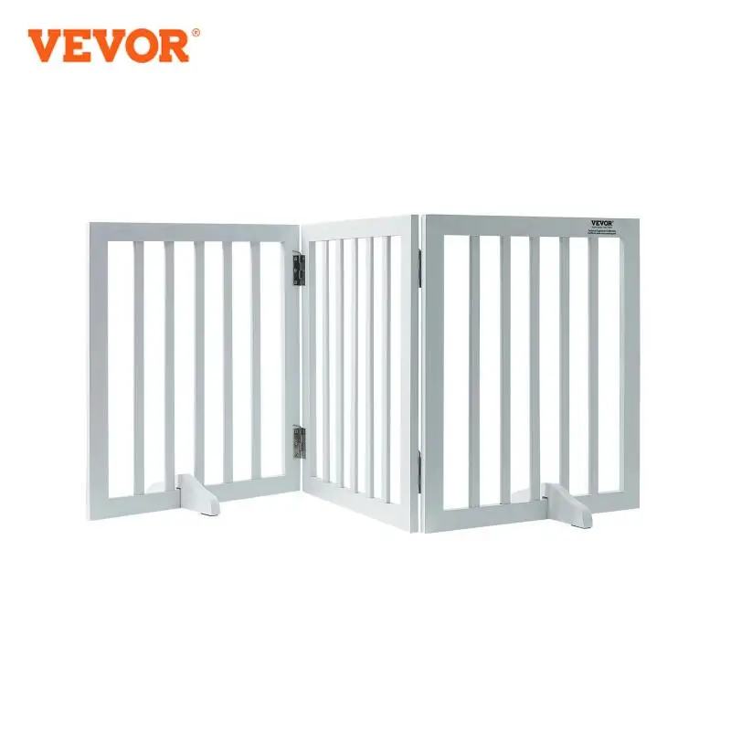 Dog Gate Freestanding Foldable 3 Panels for Narrow Passageways