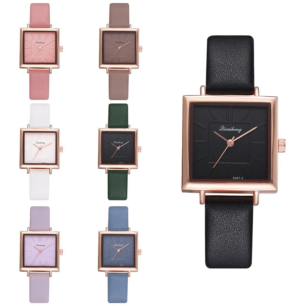 Montres Femmes Luxury Women Watches Luminous Leather Strap Digital Wristwatches Casual Business Wrist Clock Dress Reloj Mujer 2