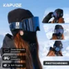 KAPVOE Outdoor Photochromic Ski Goggles Winter Snow Sports for Unisex Snow Glasses UV400 Anti-fog Magnetic Snowboard Glasses 2