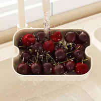 Boîte scellée au réfrigérateur pour légumes et fruits, bac à légumes avec panier de vidange, conteneurs organisateurs alimentaires à Double couche, étui réutilisable 3