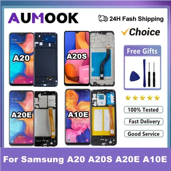 LCD pour Samsung A20 A20S A20E A10E LCD écran tactile numériseur assemblée avec cadre SM-A205F SM-A207F SM-A202F SM-A102U