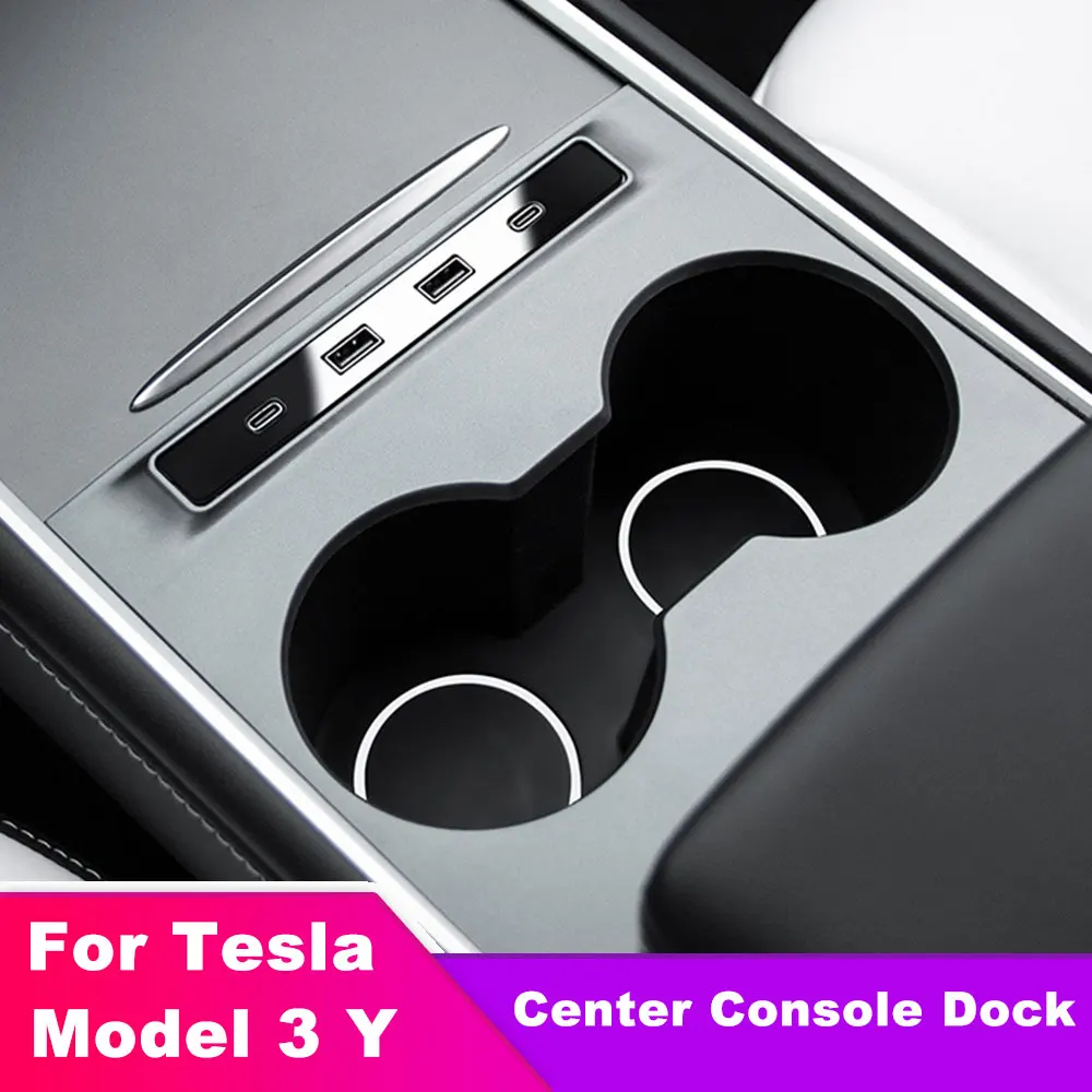 

Central Control Splitter For Tesla Intelligent Docking Station 27W Quick Charger USB Shunt Hub For Model 3 Y 2021 2022 2023