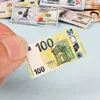 Miniature Items Mini Dollar Euro Korean Won Money Banknotes Model for Barbie Doll Ob11 1/6 1/12 Action Figure Dolls Accessories 3