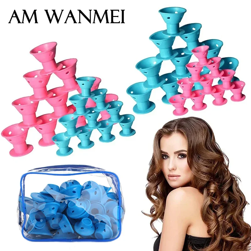 Soft Rubber Silicone Heatless Hair Curler 10/20pcs Magic Hair Rollers Clips Portable No Heat DIY Curly Styling Tools hair styling tool hair curling tools