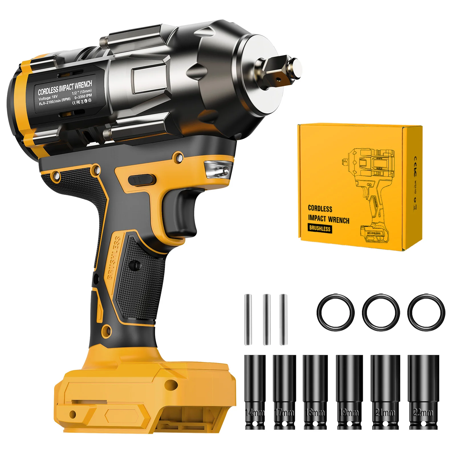 High Torque Impact Driver Wrench Set 1/2 Impact Gun 20V MAX* 1/2