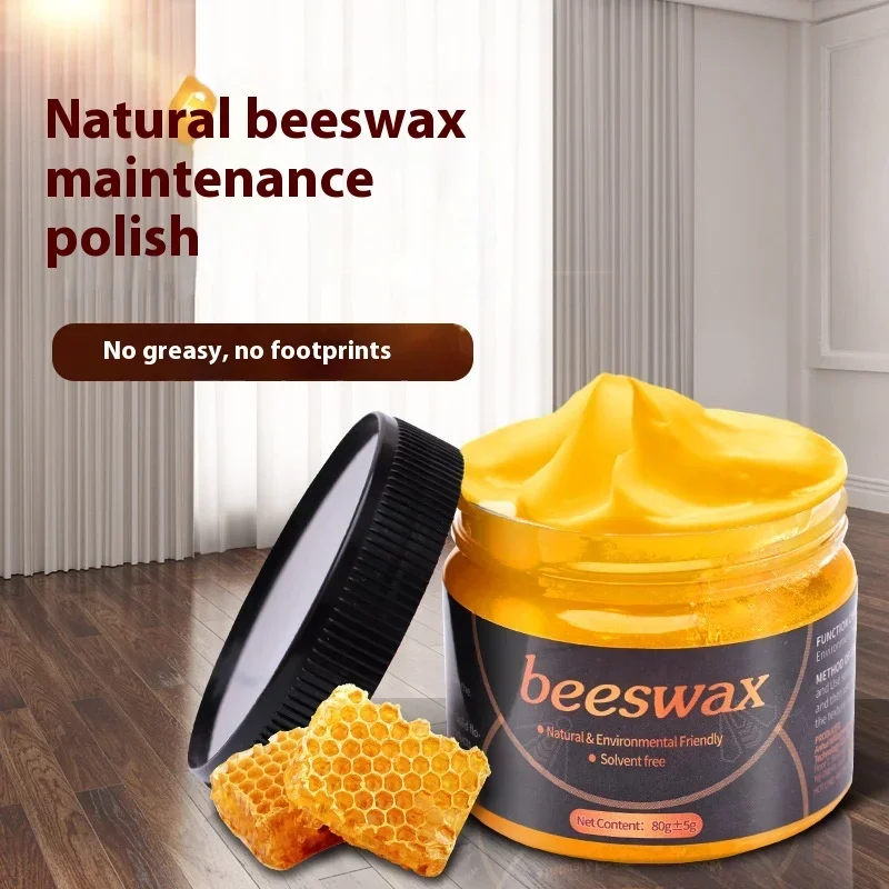 Waterproof Beeswax Gel Wood Furniture Floor Maintenance Care Polishes Wax Solid Wood Luster Restore with Sponge
