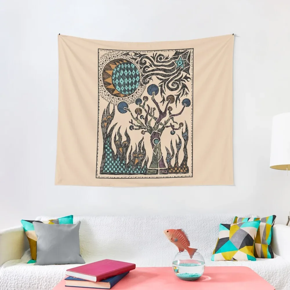 

Burning Backyard Tapestry Room Design Home Decorators Tapestry