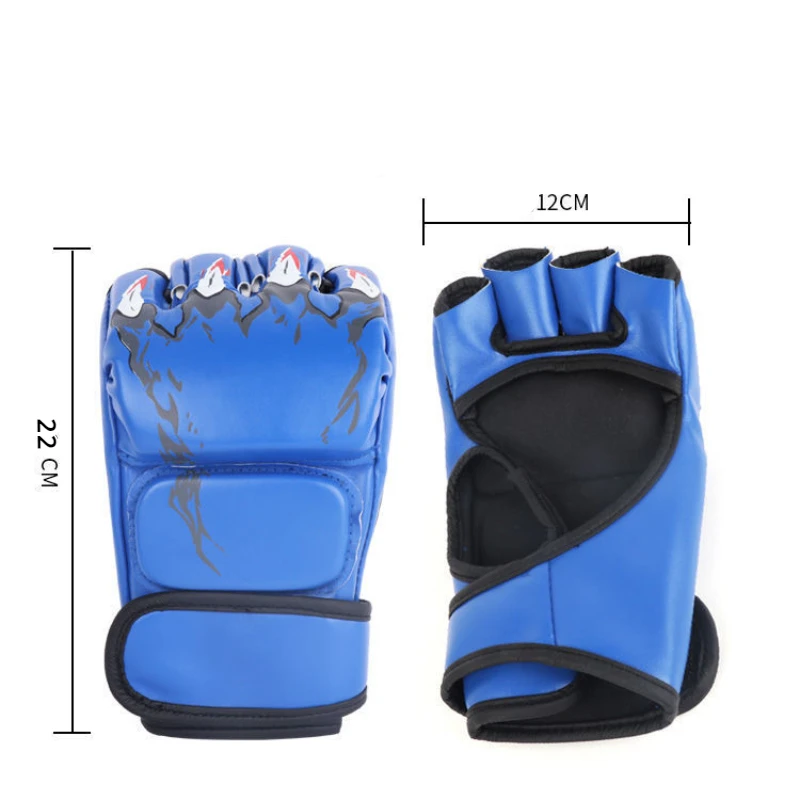 2024 Adult Professional Boxing Gloves Combat Sandbag Training Boxing Gloves Sanda Muay Thai MMA Kickboxing Half Finger Glove 6