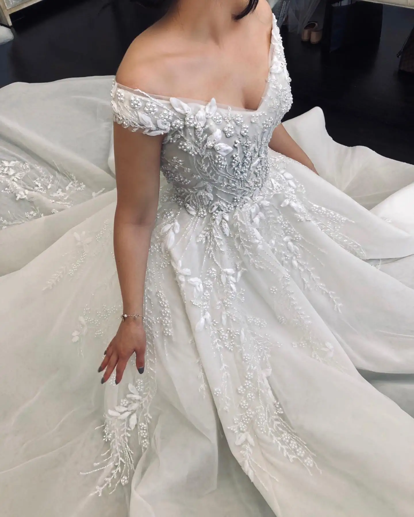 

Luxury Wedding Dress Lace Ball Gown For Women Off Shoulder Vestidos De Novia Boda Civil Vestido Noivas Robe Mariage Novias 2024