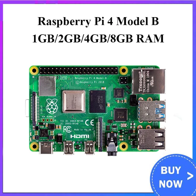 RASPBERRY-PI RPI4-MODBP-2GB SBC, Raspberry Pi4 B 2GB, BCM2711, ARM  Cortex-A72, 2GB RAM, MicroSD, Linux, Wifi, 2x micro HDMI