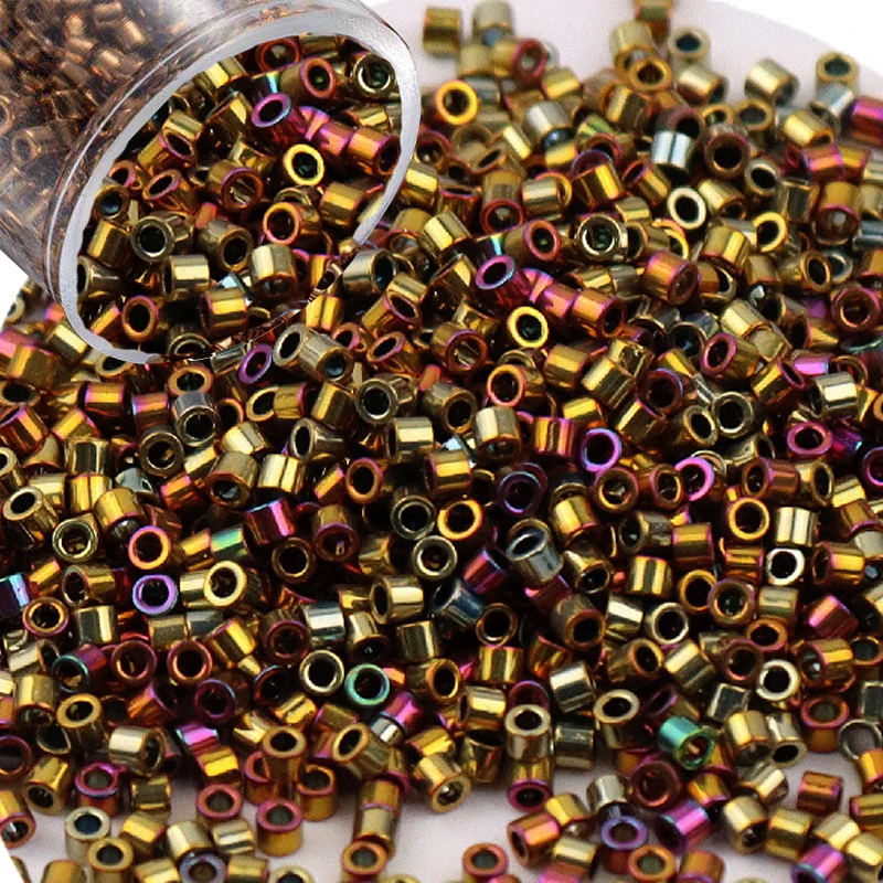 10 g/Röhre 1,3 x 1,6 mm generische japanische metallische Glasperlen 11/0 lose Spacer-Rocailles für Schmuckherstellung DIY Nähen – Detail 14