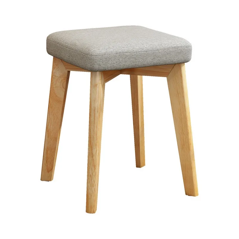 Realife Small Square Stool Modern Makeup Simple And Economical Chair Household Dining Stool Adult Fabric Soft Surface Low
