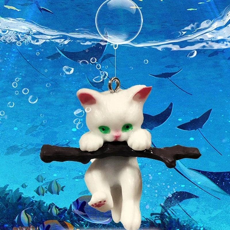 Fish Floating Cat Figurines Ornament DIY Artificial Aquarium for Fish Play N84C fish tank ornaments fish tank decorations aquarium ornaments mini landscape ornaments