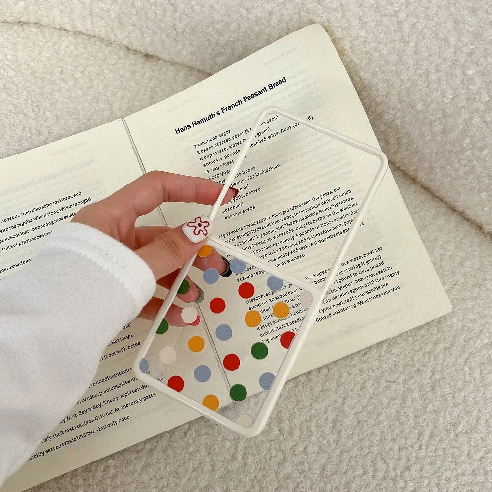 Colorful Polka Dots Transparent Shockproof Folding Phone Case