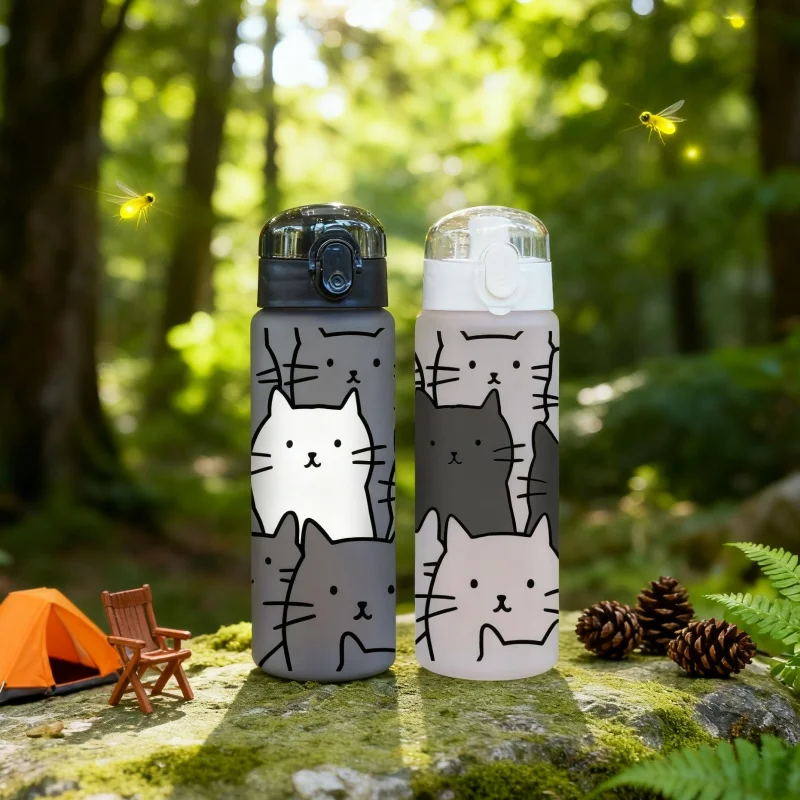 زجاجة مياه كارتون كات 780 مل مطبوعة ثلاثية الأبعاد...