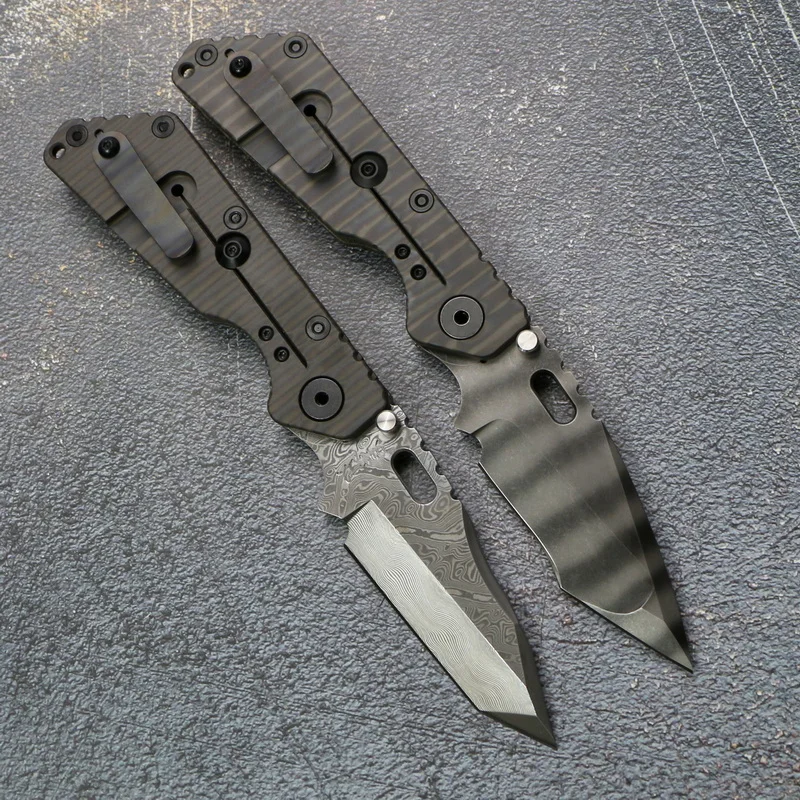 SMF Tactical Folding Knife 154CM Blade Titanium /Flax Micarta Handle Outdoor Hunting Fishing Utility Pocket Survive EDC Tools 2