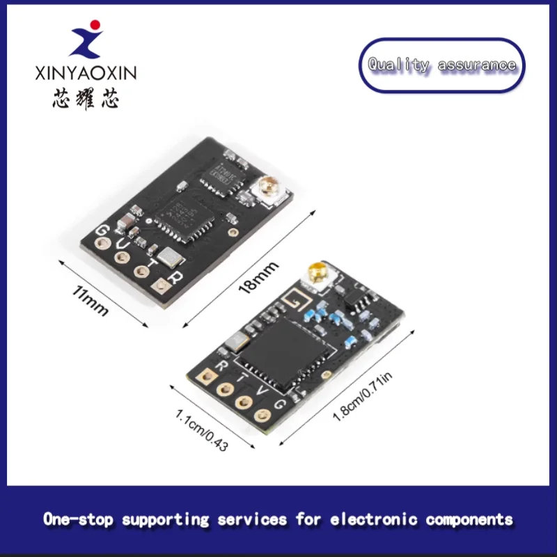 Boîte du récepteur ELRS 2.4G/915MHz Crossover avec accessoires inclus.